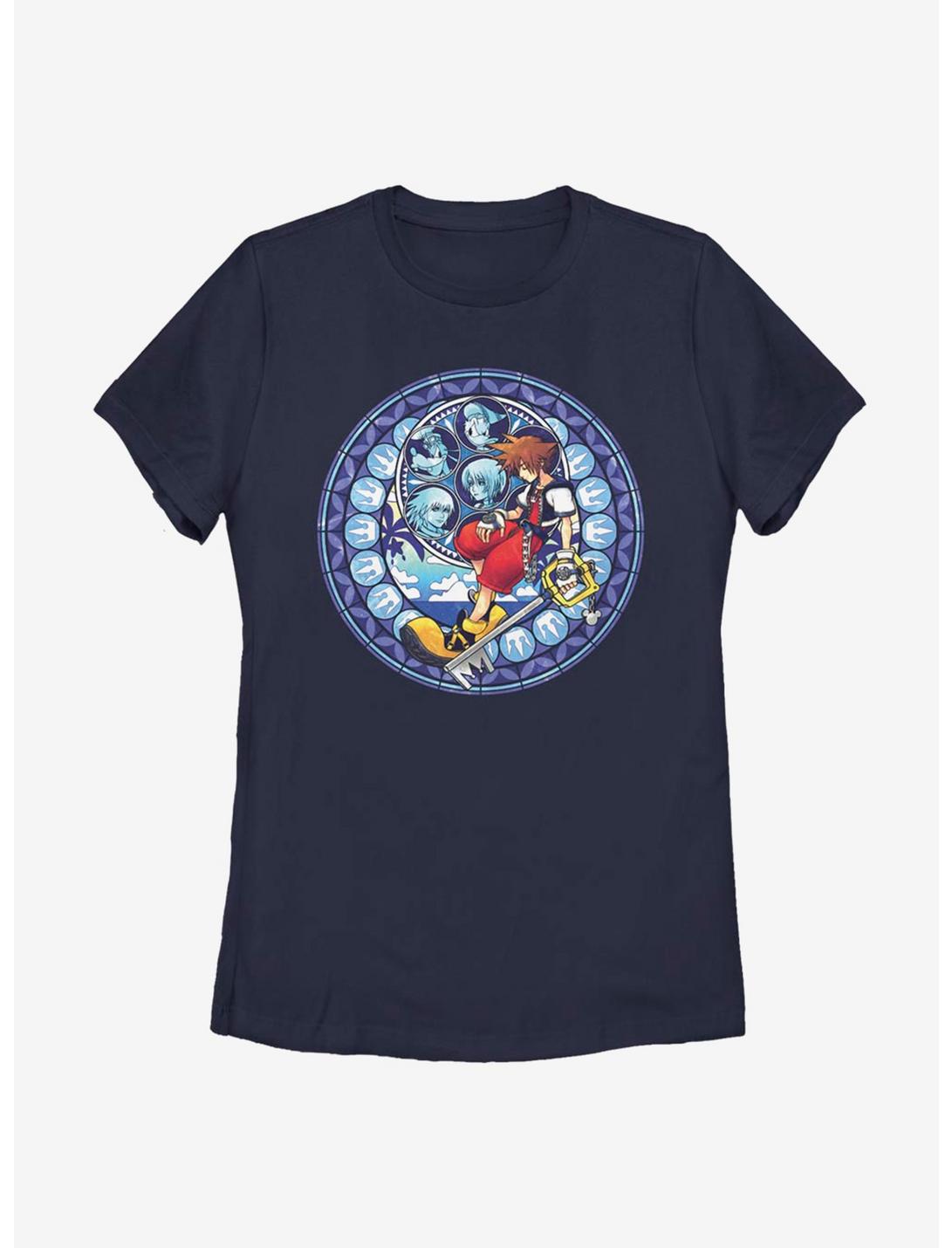 Disney Kingdom Hearts Stained Glass Sora Womens T-Shirt, NAVY, hi-res