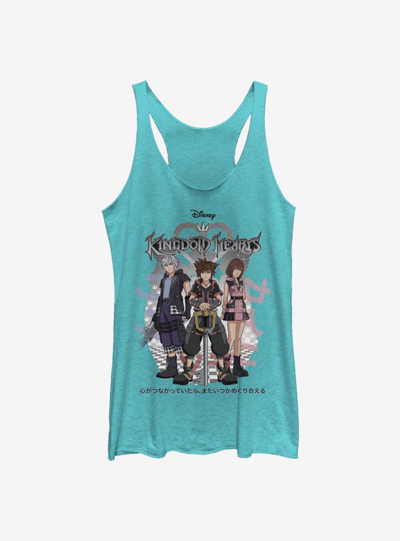 Disney Kingdom Hearts Group Japanese Text Womens Tank Top, , hi-res