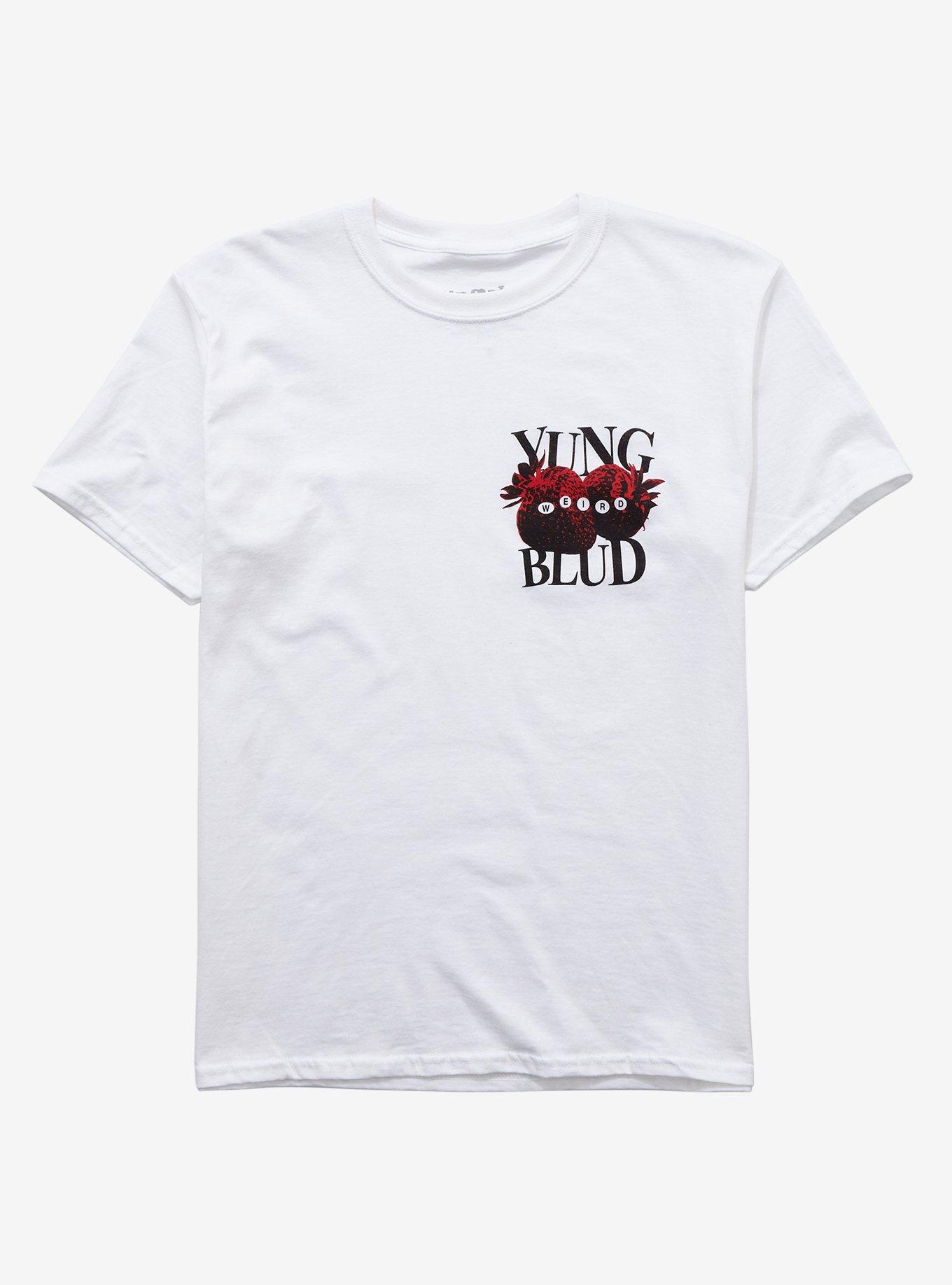 Yungblud Weird Strawberry Girls T-Shirt, WHITE, hi-res