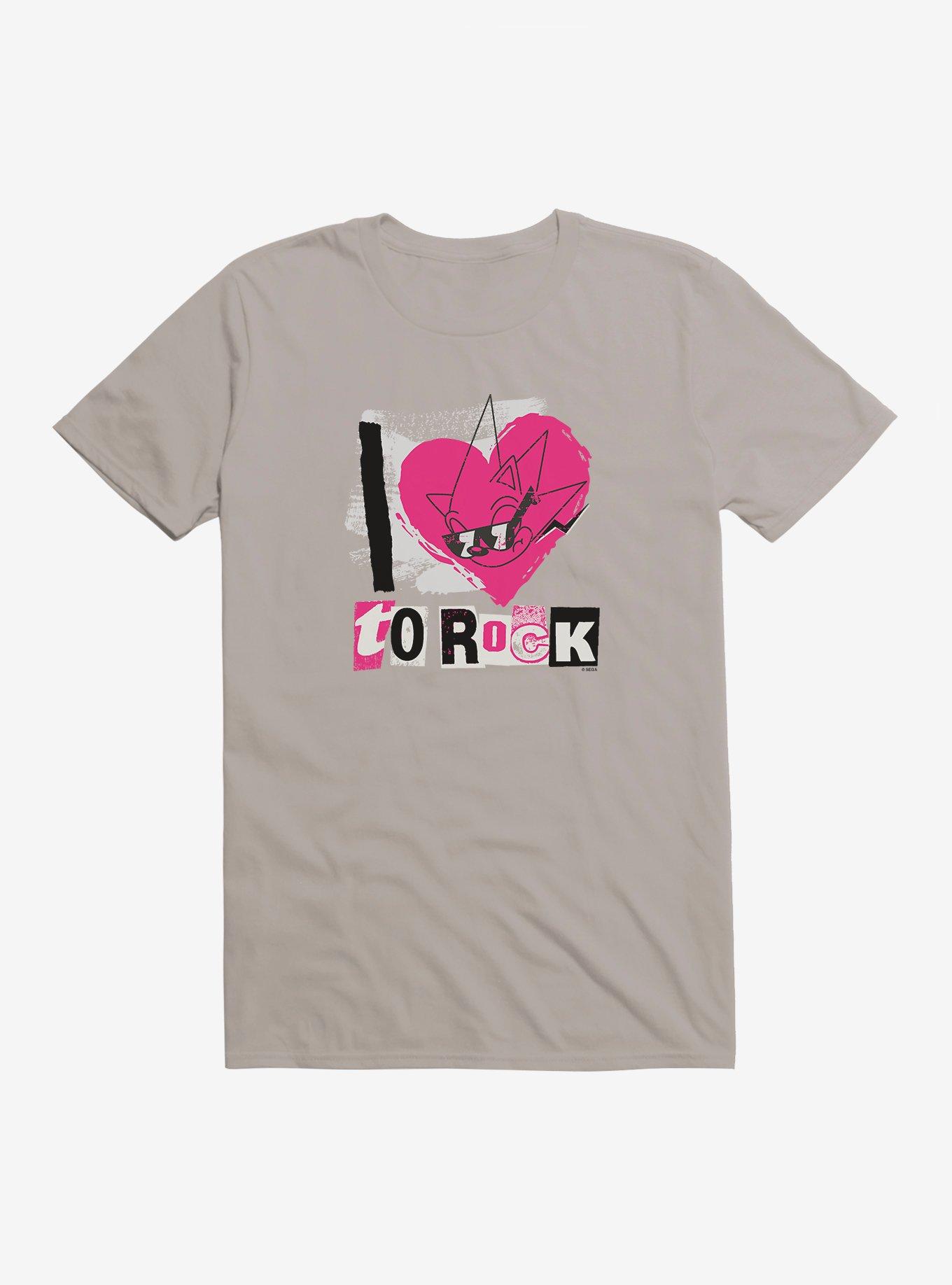 Sonic The Hedgehog Love To Rock T-Shirt, LIGHT GREY, hi-res