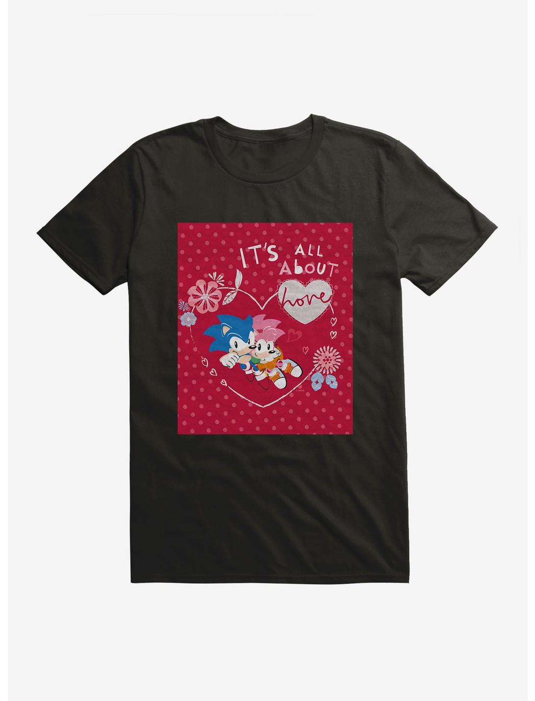 Sonic The Hedgehog Sonic And Amy It's All About Love T-Shirt , , hi-res