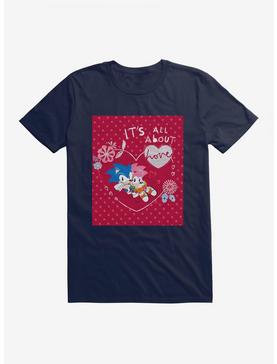 Sonic The Hedgehog Sonic And Amy It's All About Love T-Shirt , MIDNIGHT NAVY, hi-res