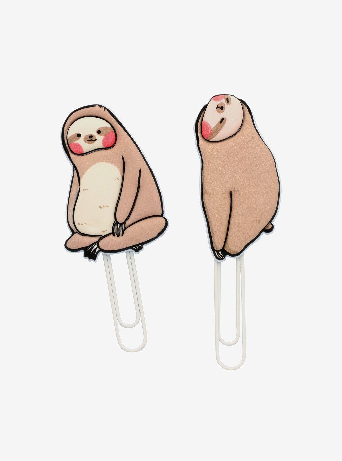 Sloth Puffy Paper Clip Set, , hi-res