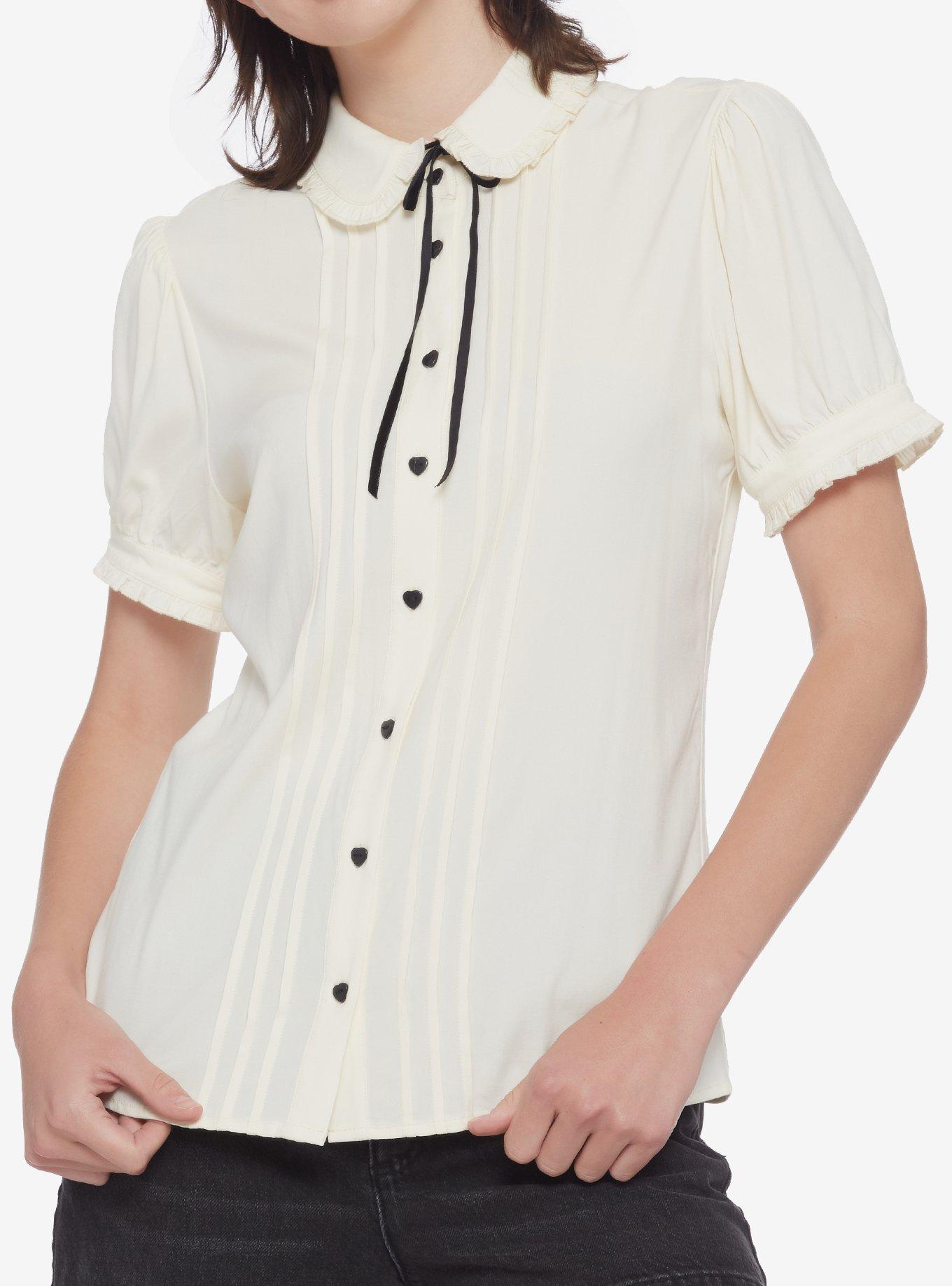 Button up shirt store with ruffles