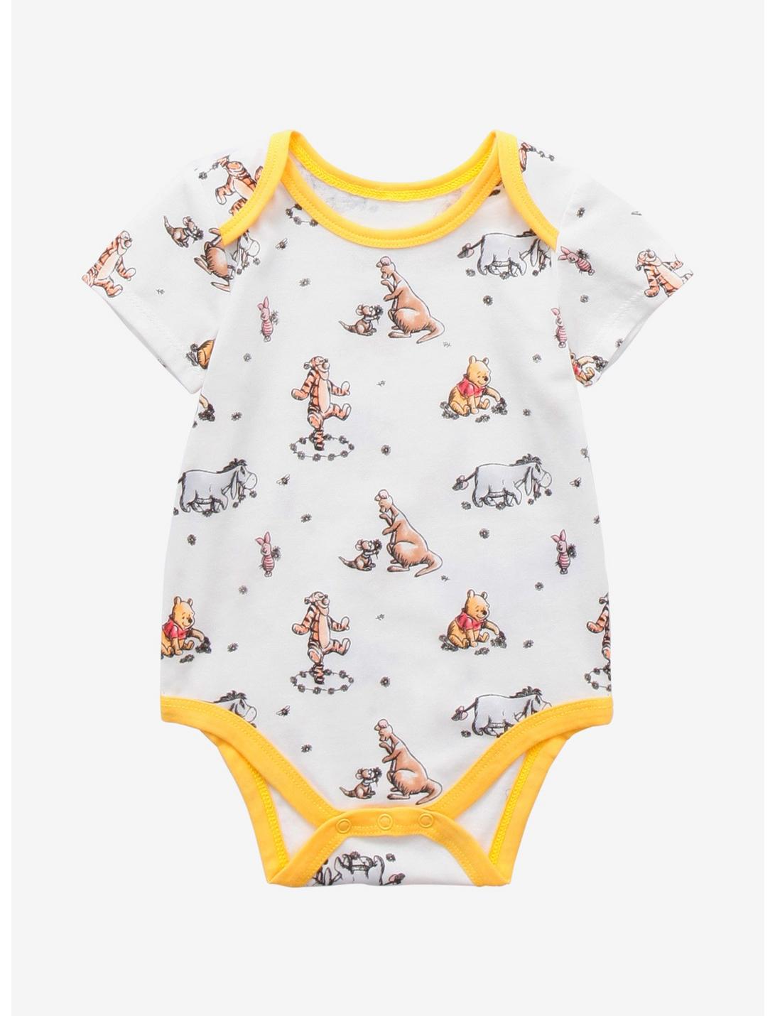 Disney Winnie the Pooh Hundred Acre Woods Friends Infant One-Piece - BoxLunch Exclusive, CREAM, hi-res