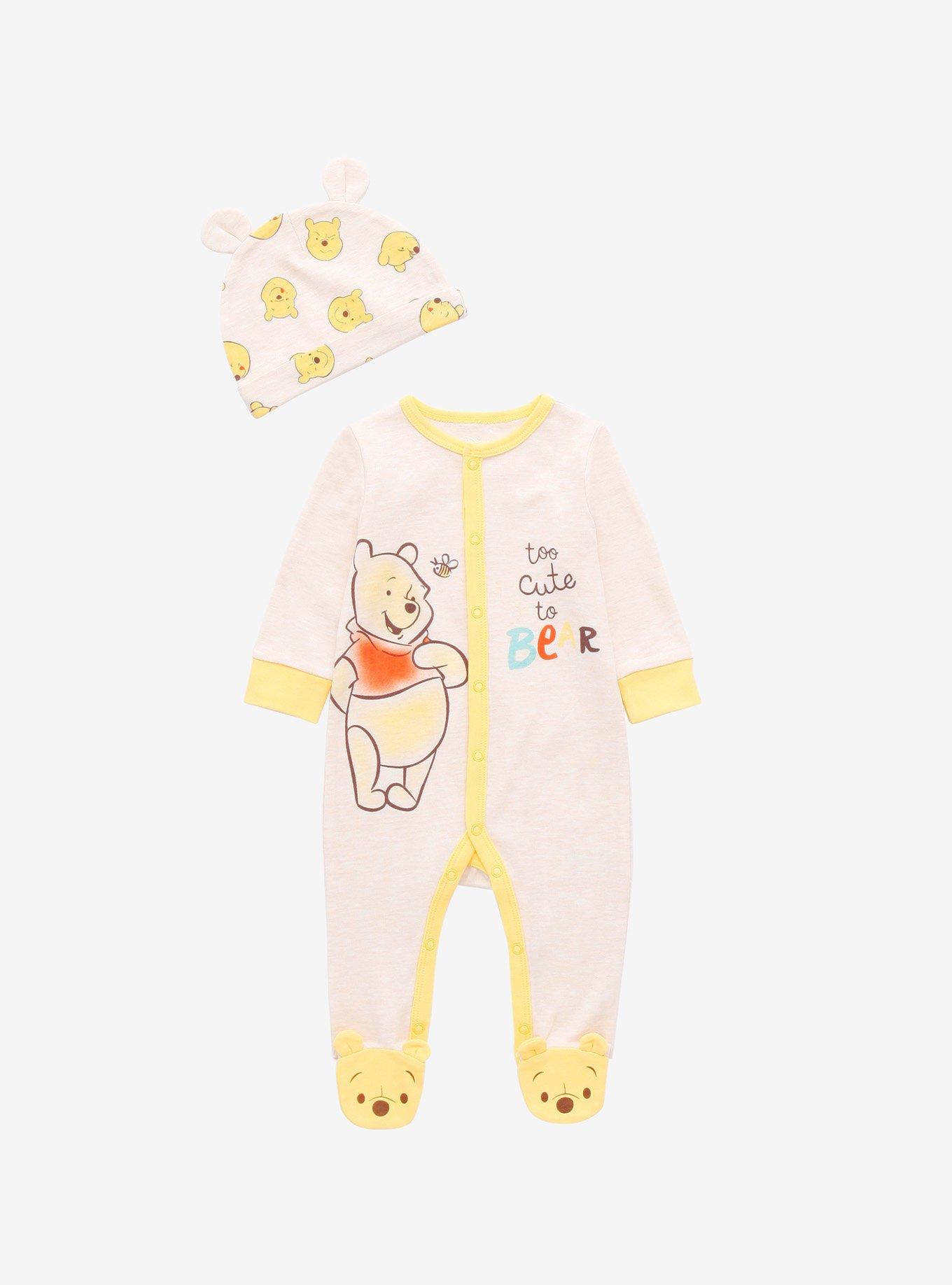 Disney Winnie the Pooh Too Cute to Bear Infant One-Piece, OATMEAL, hi-res