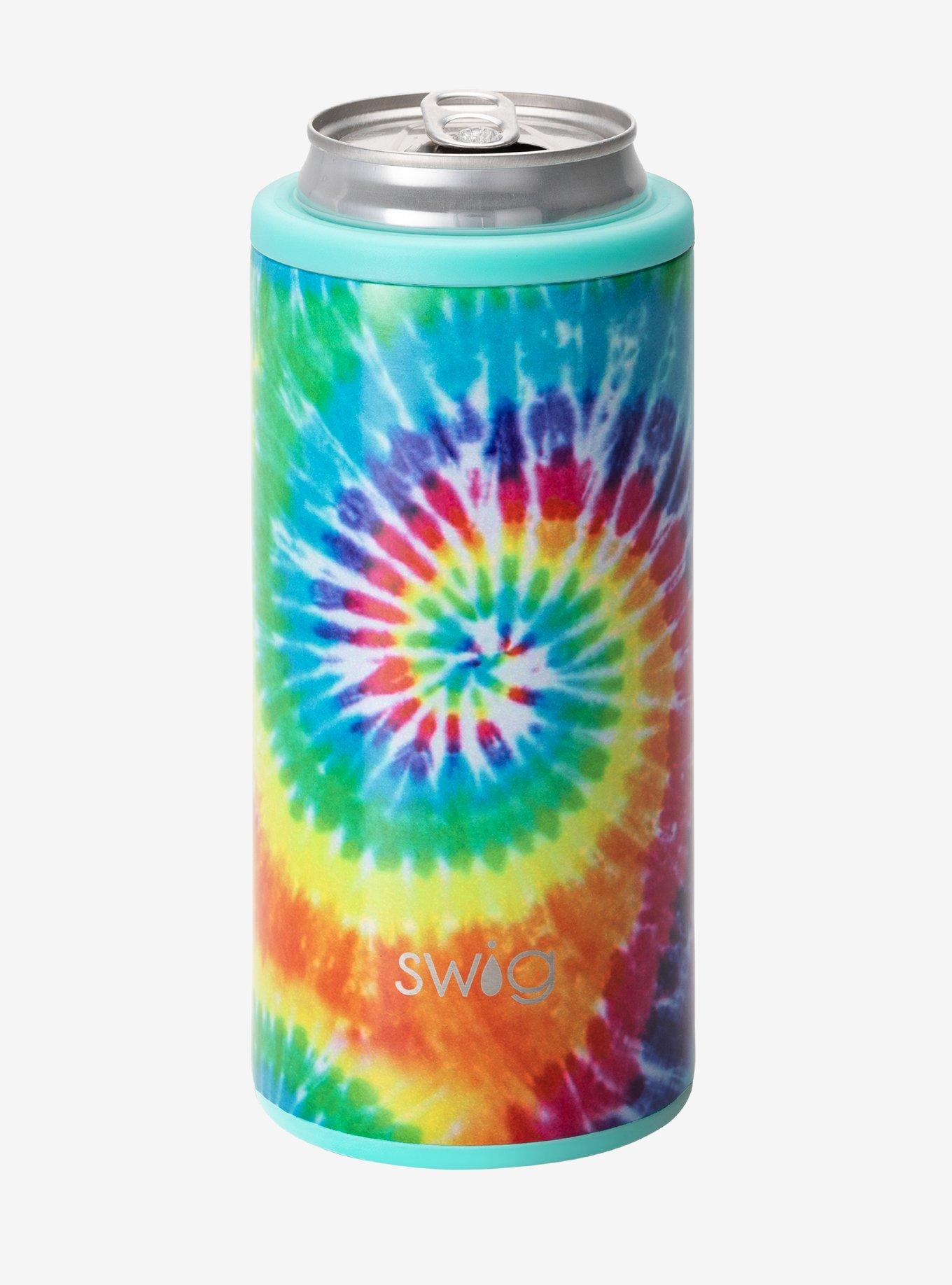 Swig Life Groovy Tie-Dye Insulated Skinny Can Cooler, , hi-res