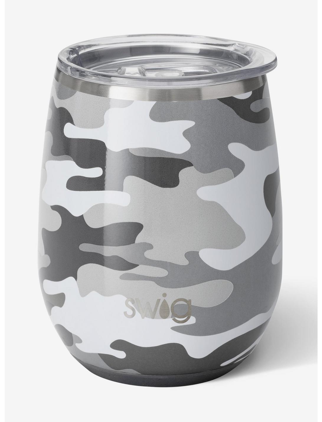 Swig Life Grey Camo Insulated Stemless Travel Cup, , hi-res