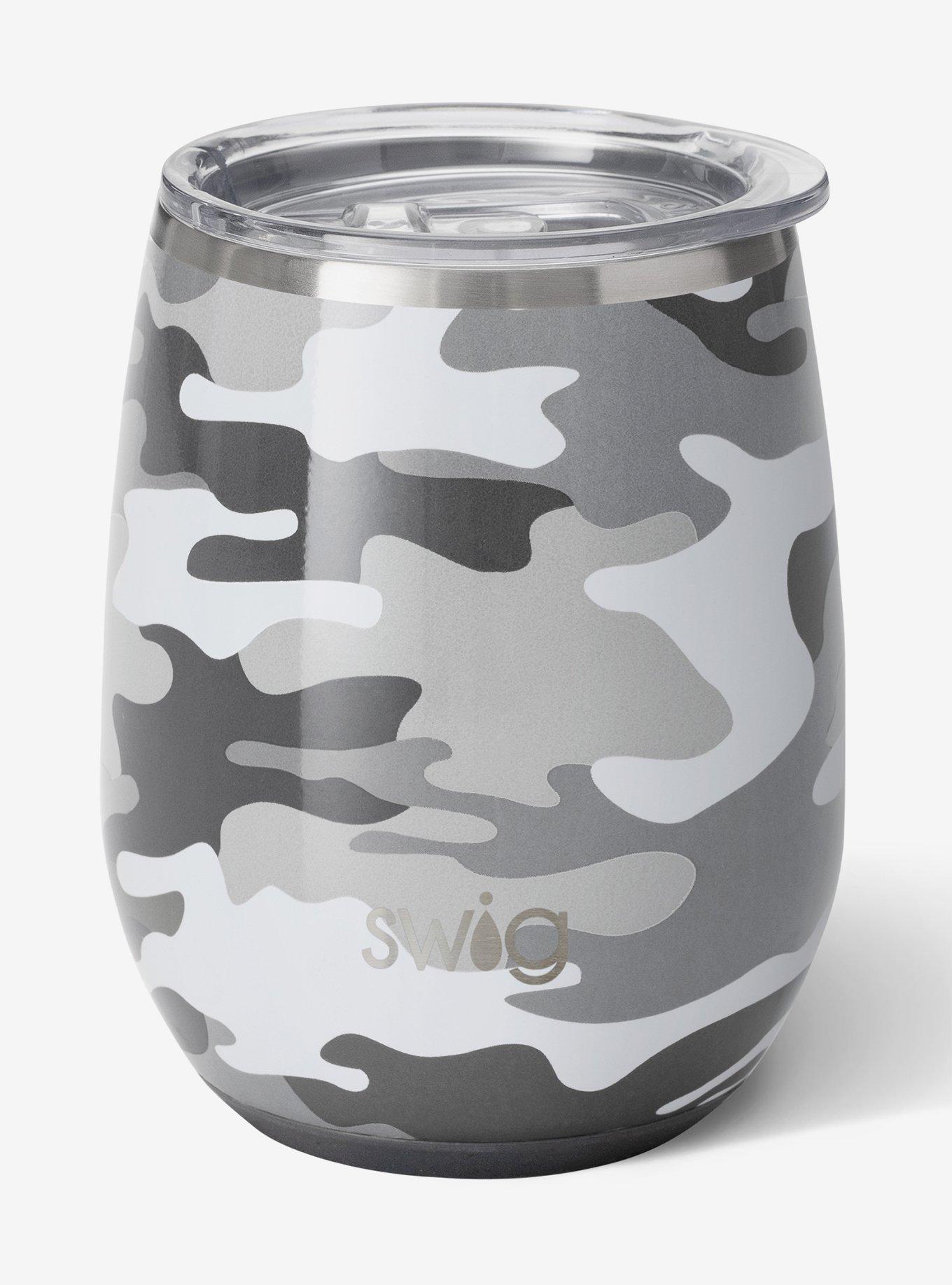 Swig Life Grey Camo Insulated Stemless Travel Cup, , hi-res