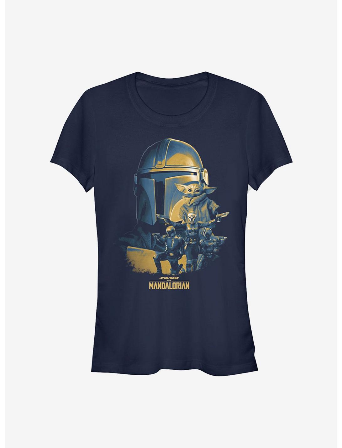 Star Wars The Mandalorian The Crew Girls T-Shirt, NAVY, hi-res
