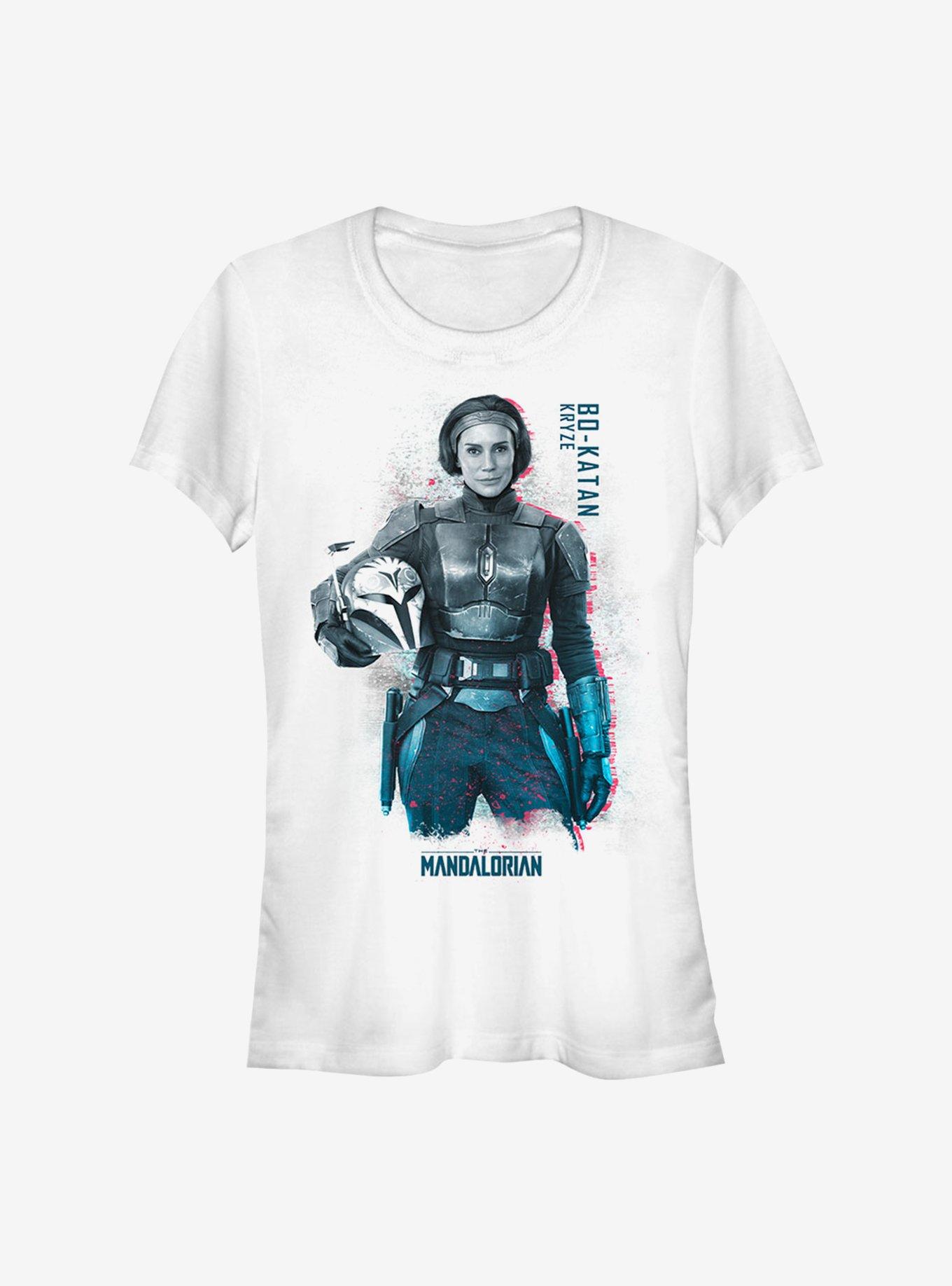 Star Wars The Mandalorian Bo-Katan Kryze Painting Girls T-Shirt, WHITE, hi-res