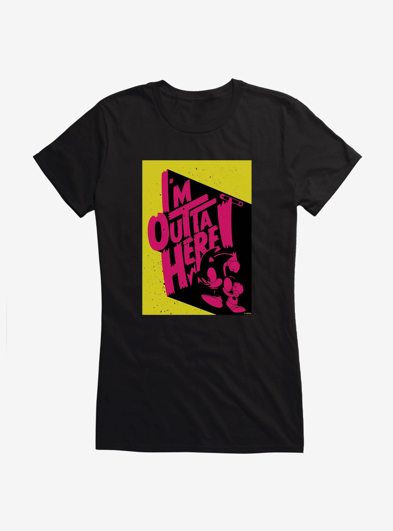Sonic The Hedgehog I'm Outta Here Poster Girls T-Shirt, , hi-res