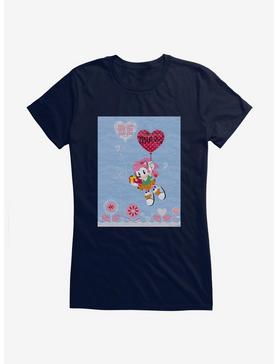 Sonic The Hedgehog Amy Rose Be Mine Girls T-Shirt , NAVY, hi-res