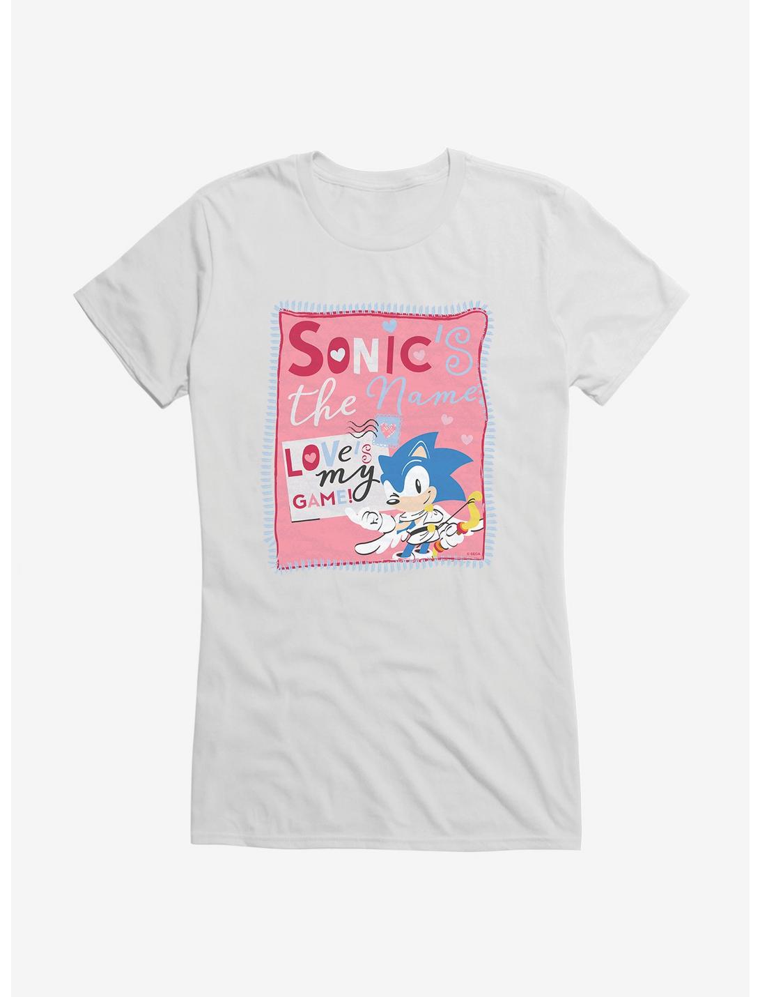 Sonic The Hedgehog Sonic's The Name Love's My Game Girls T-Shirt, , hi-res