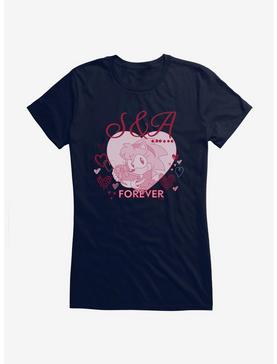 Sonic The Hedgehog Sonic And Amy Forever Girls T-Shirt , NAVY, hi-res