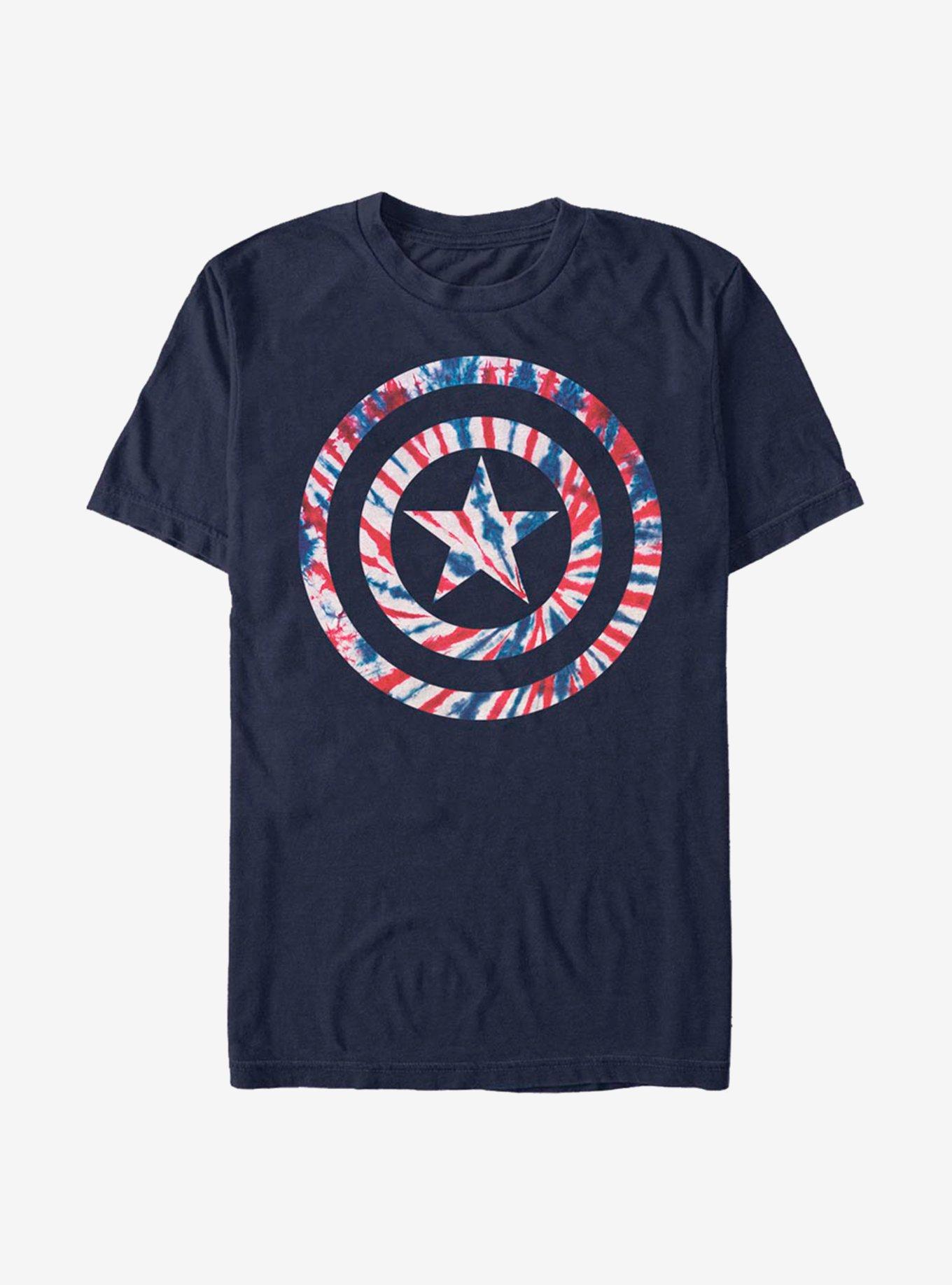 Marvel Captain America Tie-Dye T-Shirt, NAVY, hi-res