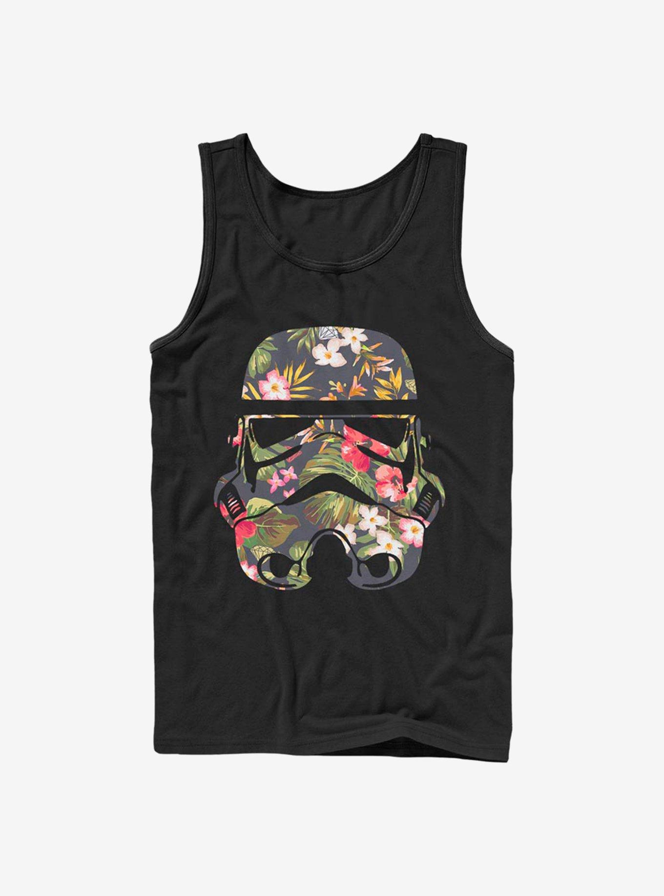 Star Wars Stormtrooper Flowers Tank Top, BLACK, hi-res