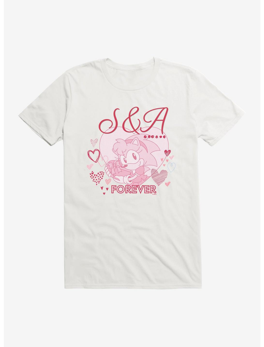 Sonic The Hedgehog Sonic And Amy Forever T-Shirt , WHITE, hi-res