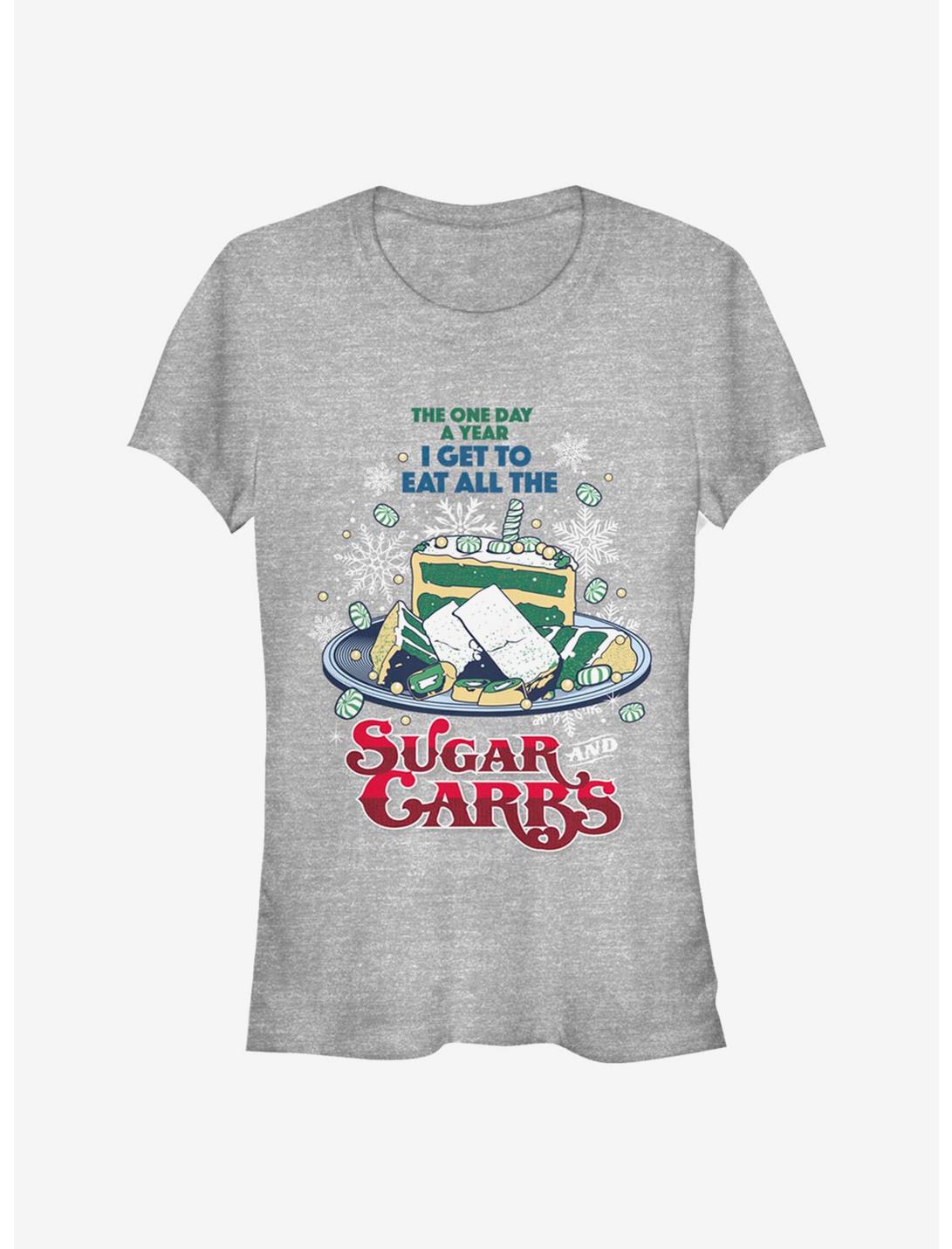 The Christmas Chronicles Sugar And Carbs Girls T-Shirt, ATH HTR, hi-res
