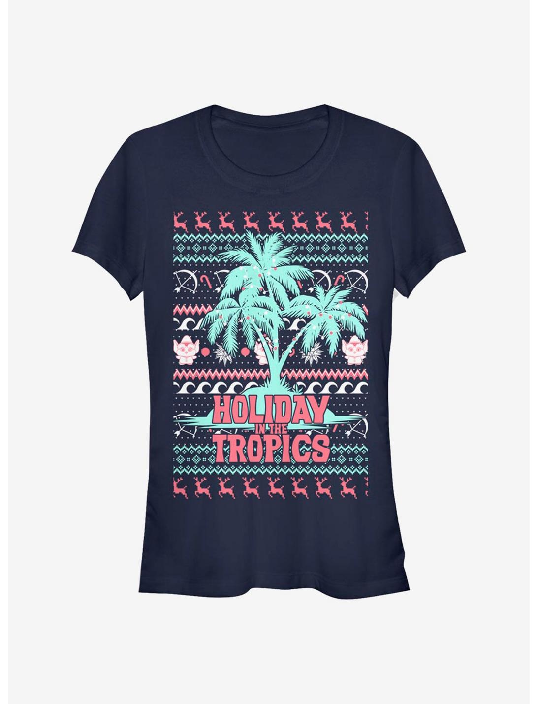 The Christmas Chronicles Tropical Chronicles Holiday Girls T-Shirt, NAVY, hi-res