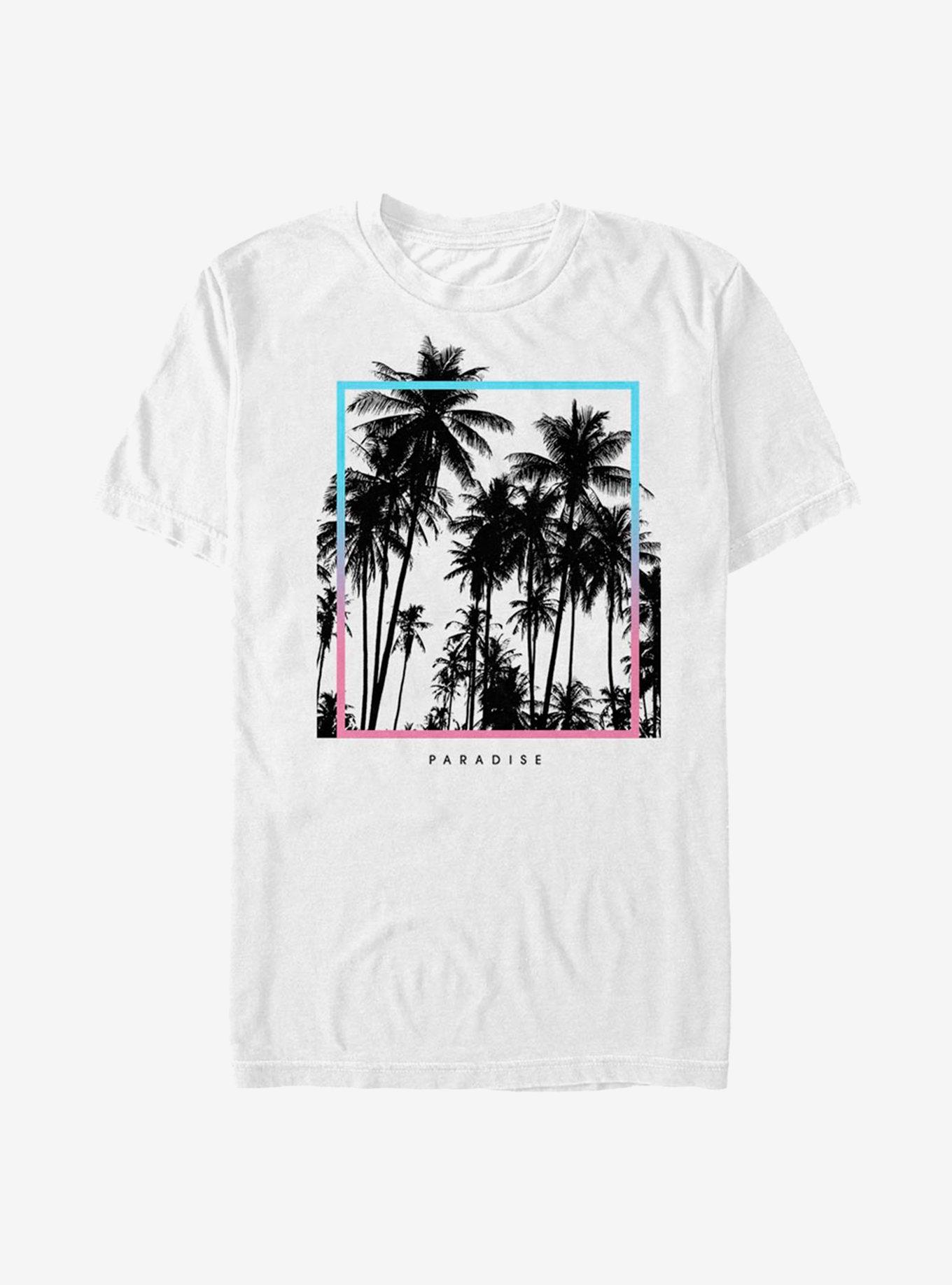 Paradise Palms T-Shirt, WHITE, hi-res