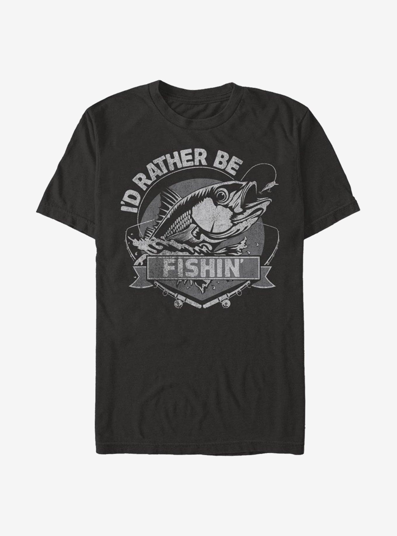 Rather Be Fishin' T-Shirt, BLACK, hi-res