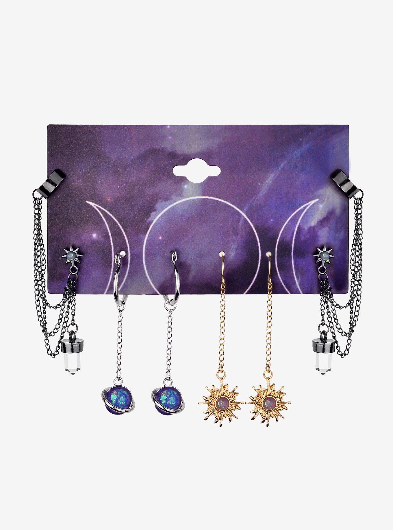 Cuff earrings with chain store hot topic