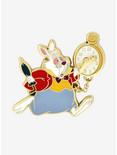 Disney Alice in Wonderland White Rabbit with Watch Enamel Pin - BoxLunch Exclusive, , hi-res