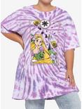 Disney Tangled Rapunzel Tie-Dye Oversized Girls T-Shirt Plus Size, MULTI, hi-res