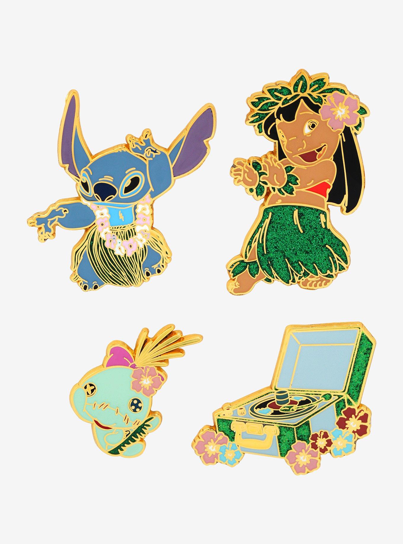 Loungefly Disney Lilo & Stitch Luau Enamel Pin Set, , hi-res