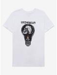 Stone Sour Skull Lightbulb T-Shirt, WHITE, hi-res