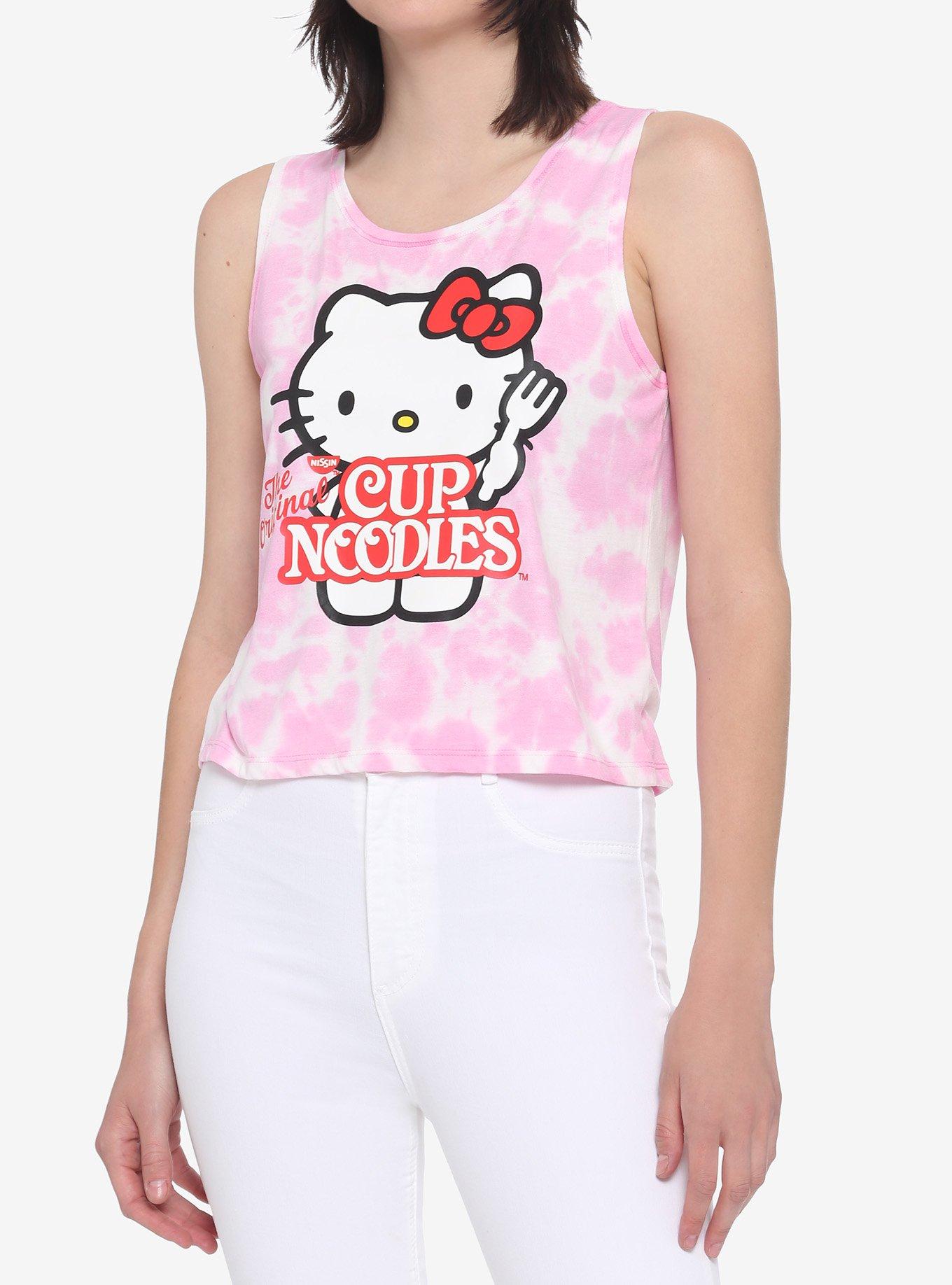 Nissin Cup Noodles X Hello Kitty Tie-Dye Girls Crop Tank Top, MULTI, hi-res