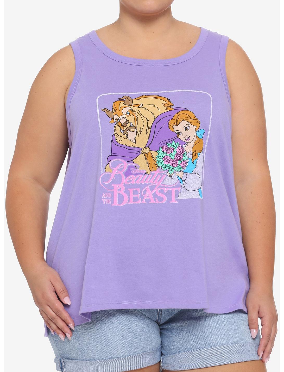 Disney Beauty And The Beast Book Cover Girls Tank Top Plus Size, MULTI, hi-res