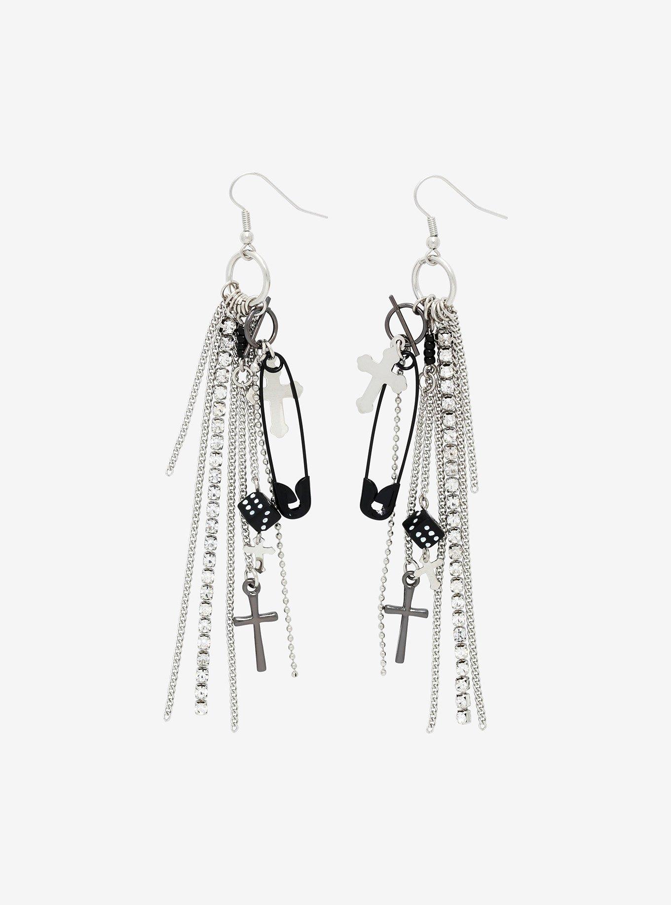 Multi Chain Drop Earrings, , hi-res