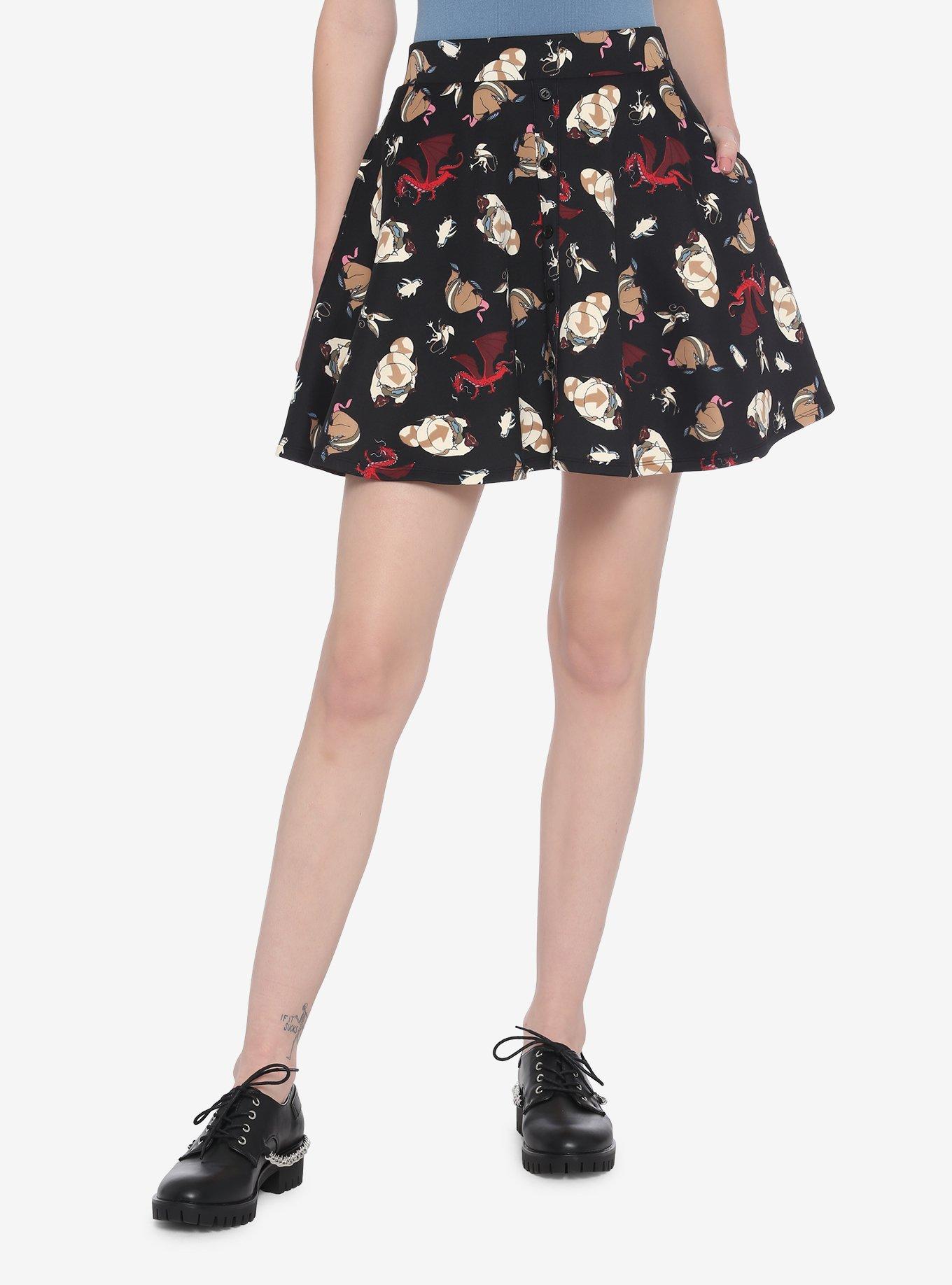 Button front skater clearance skirt