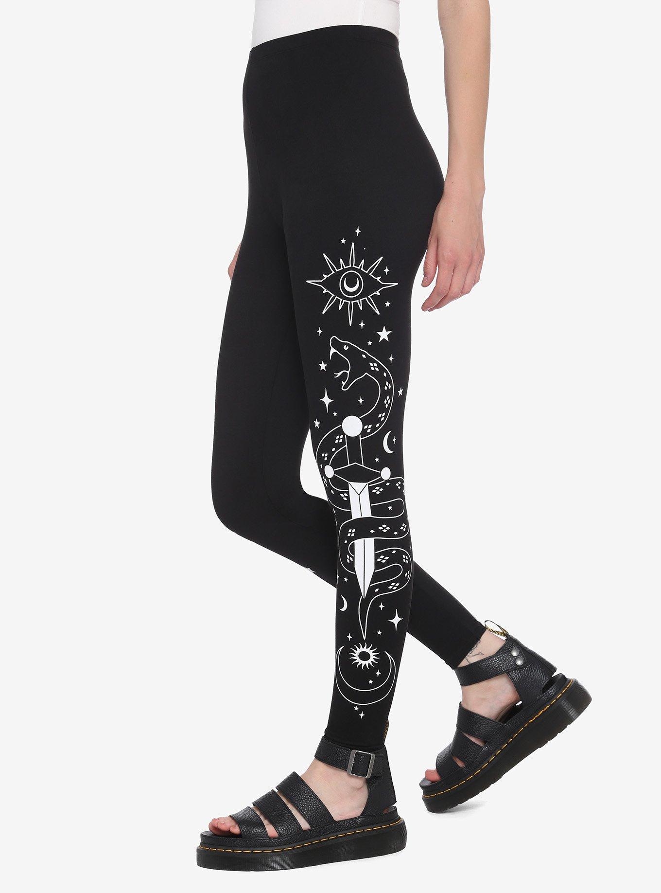 Snake Dagger Celestial Leggings, BLACK, hi-res