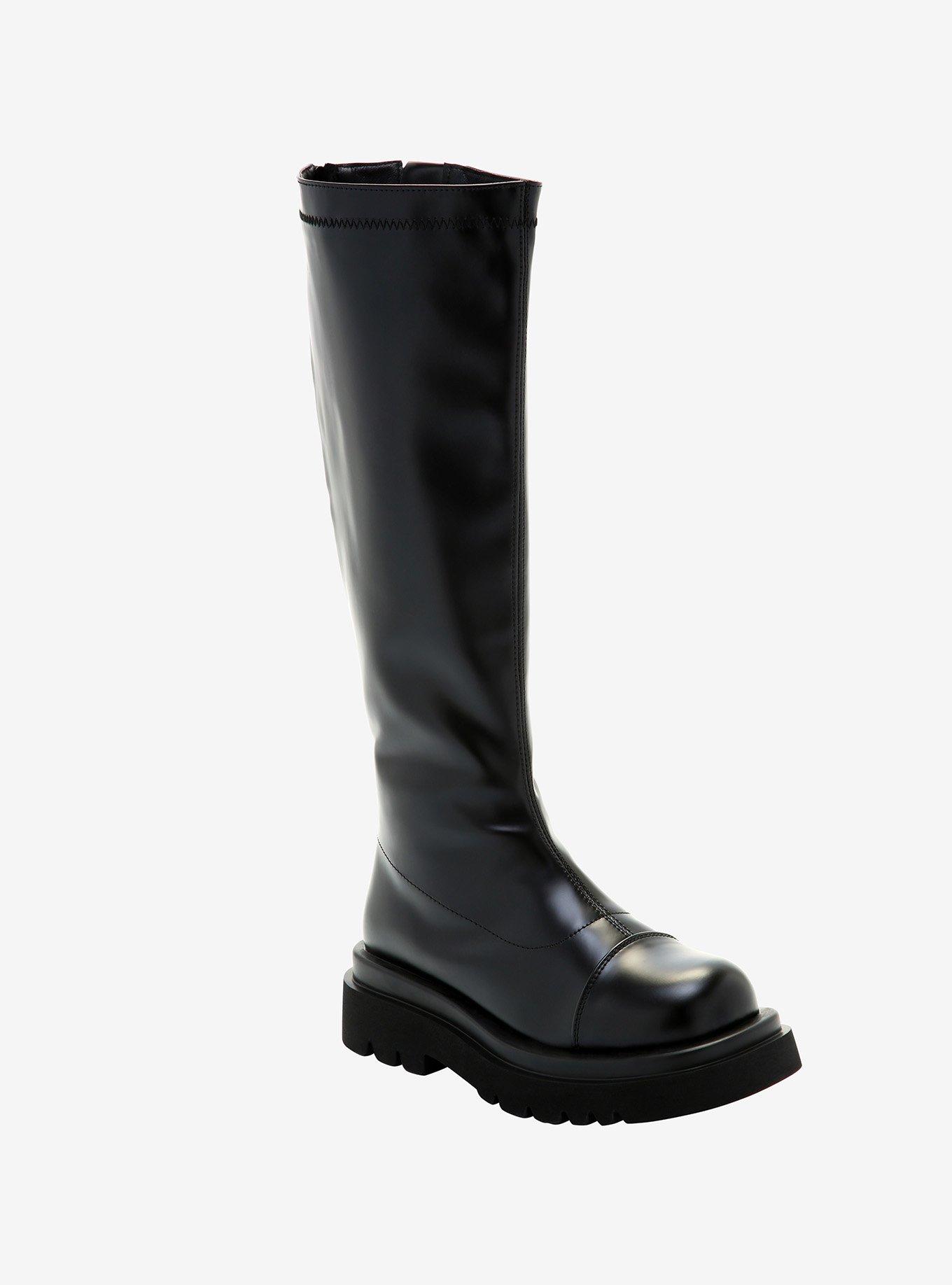 Black Platform Knee-High Boots | Hot Topic