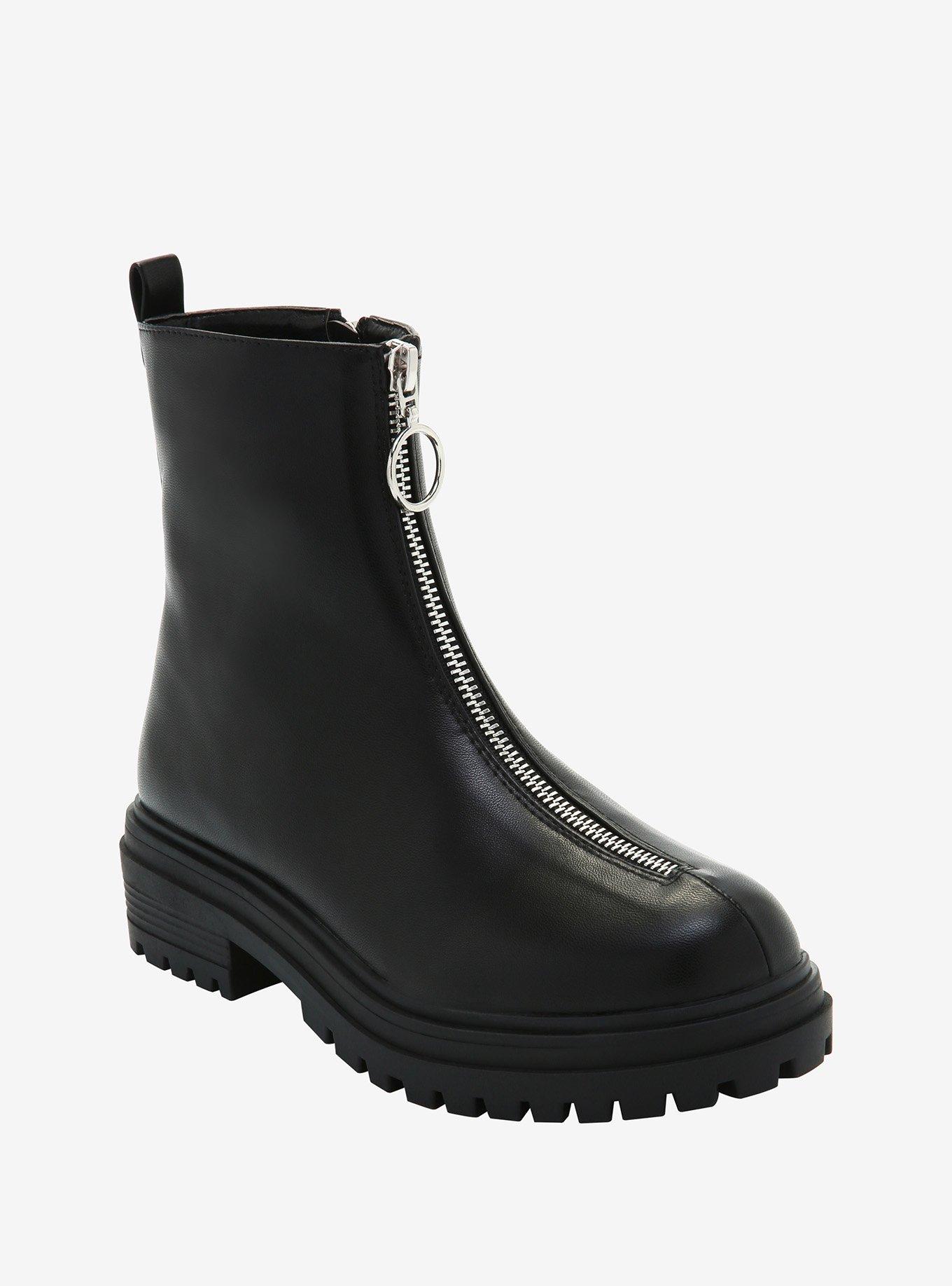 O-Ring Zip Booties | Hot Topic