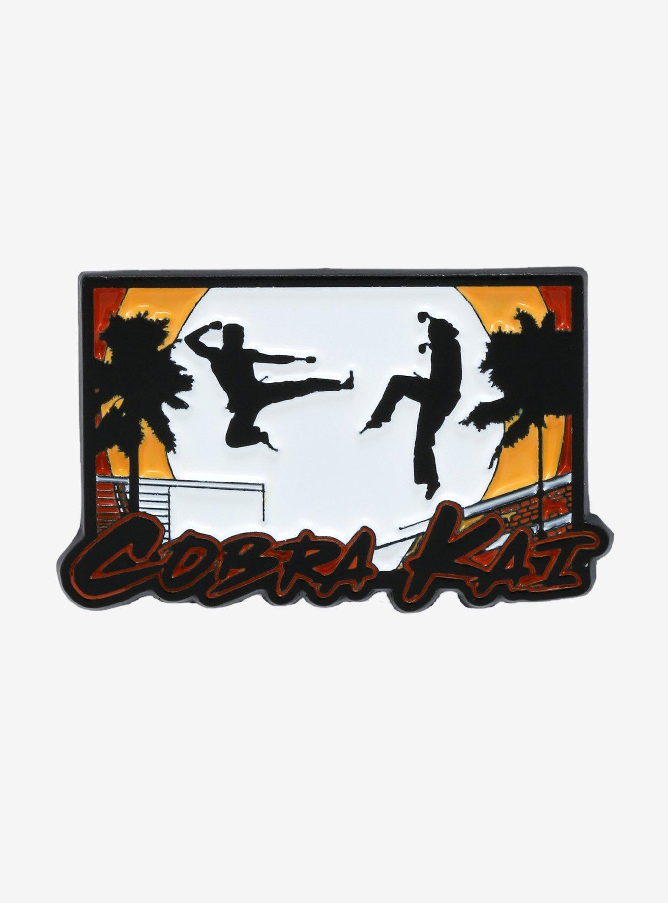 Cobra Kai Fighting Silhouette Enamel Pin, , hi-res