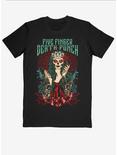 Five Finger Death Punch Lady Muerta Girls T-Shirt, BLACK, hi-res