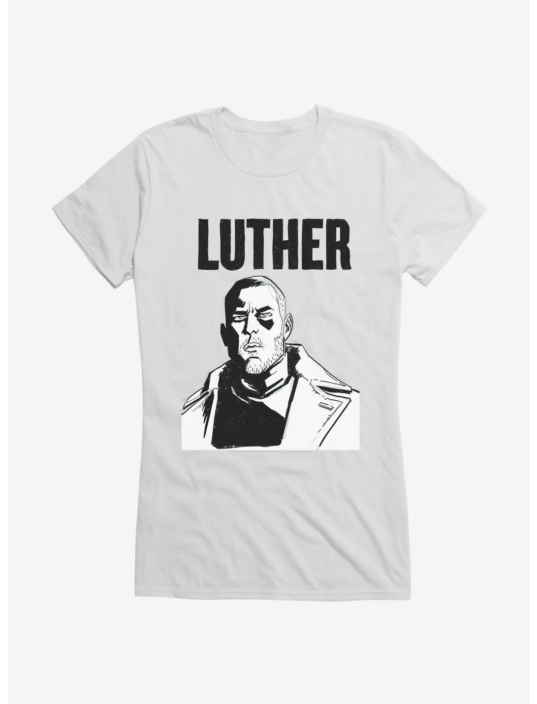 The Umbrella Academy Monochrome Luther Girls T-Shirt, WHITE, hi-res