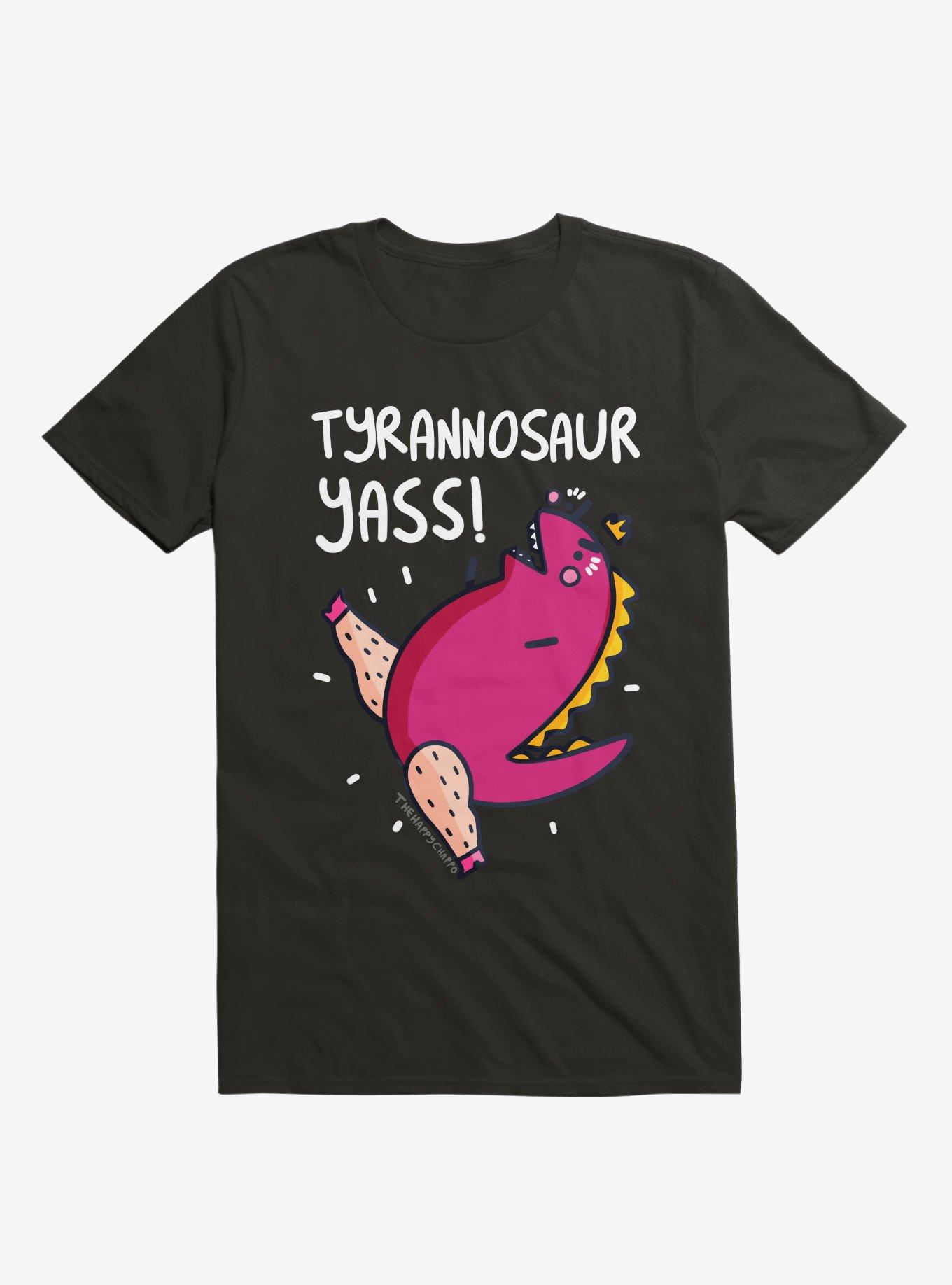 Tyrannosaur Yass!!! T-Shirt, BLACK, hi-res