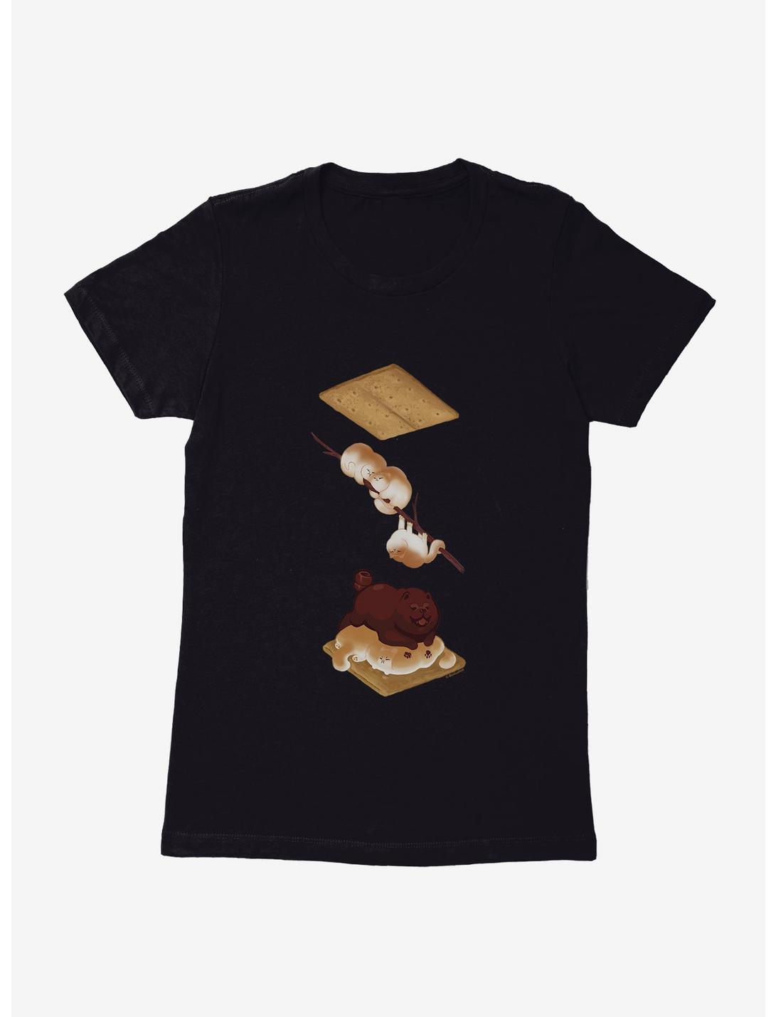 Fun With Food Floofy S'mores Womens T-Shirt - BoxLunch Exclusive, BLACK, hi-res