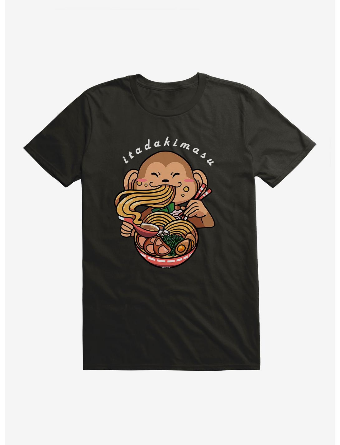 Fun With Food Ramen Monkey T-Shirt - BoxLunch Exclusive, BLACK, hi-res
