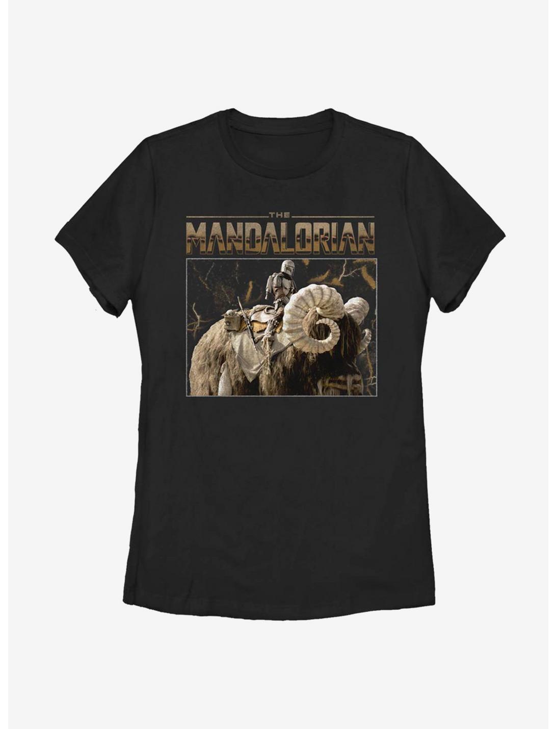 Star Wars The Mandalorian Bantha Ride Womens T-Shirt, BLACK, hi-res