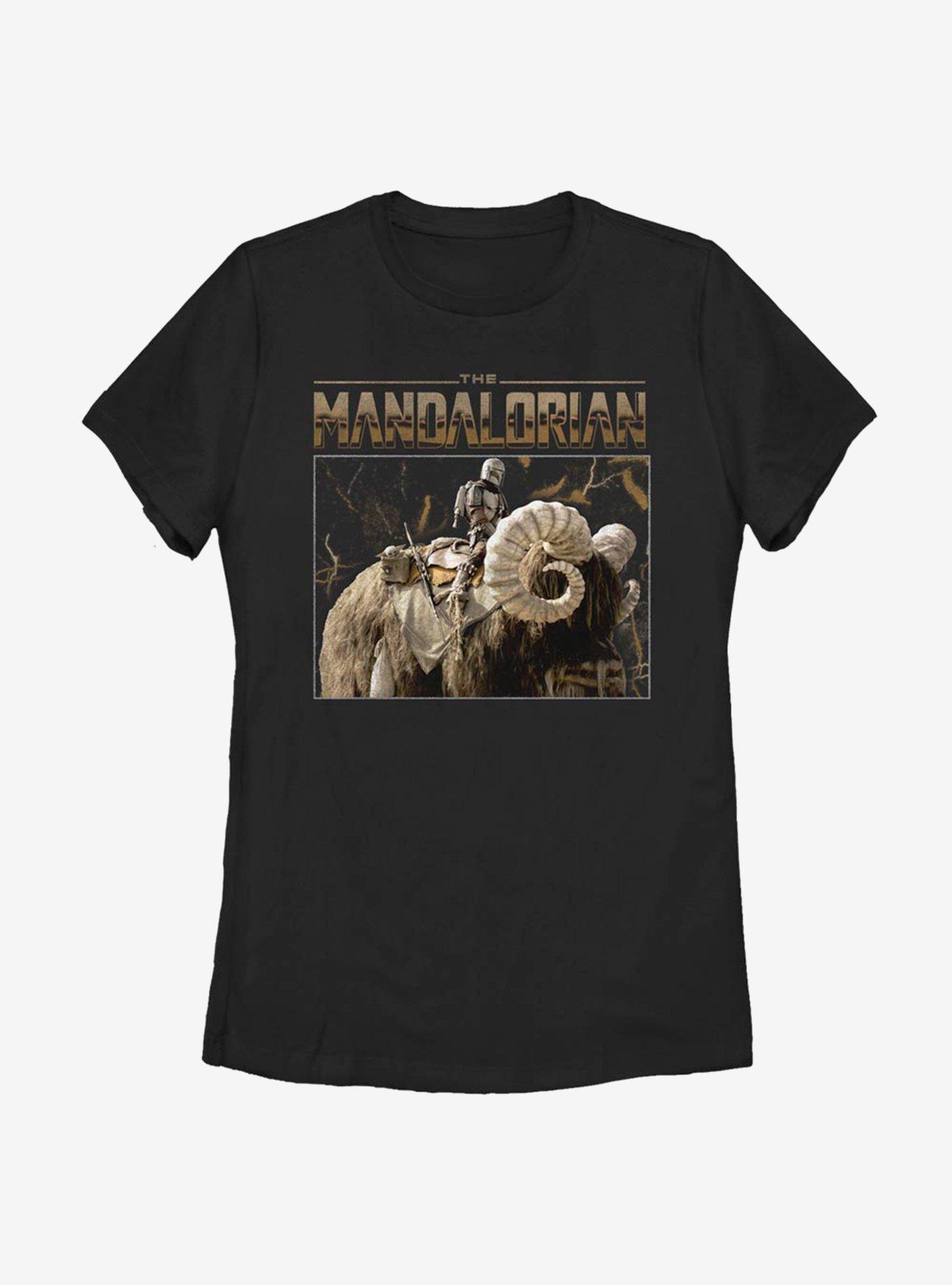 Star Wars The Mandalorian Bantha Ride Womens T-Shirt, BLACK, hi-res