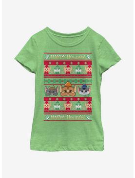The Christmas Chronicles Elf Ugly Sweater Pattern Youth Girls T-Shirt, , hi-res