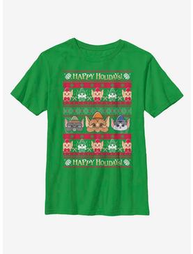The Christmas Chronicles Elf Ugly Sweater Pattern Youth T-Shirt, , hi-res