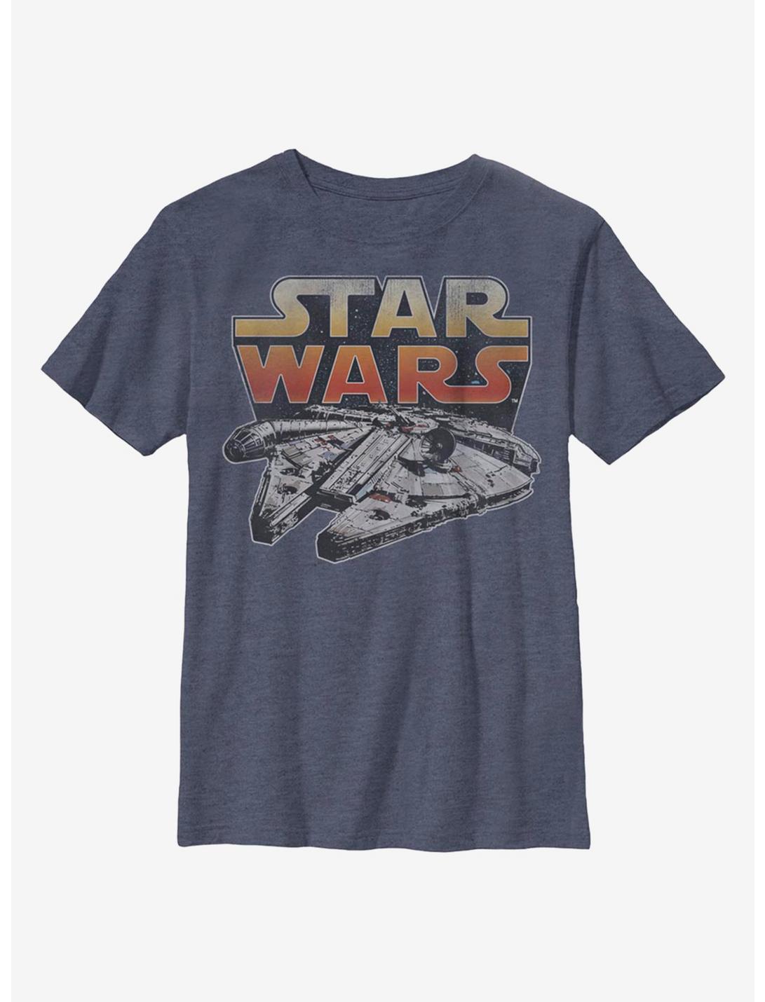 Star Wars The Falcon Youth T-Shirt, NAVY HTR, hi-res