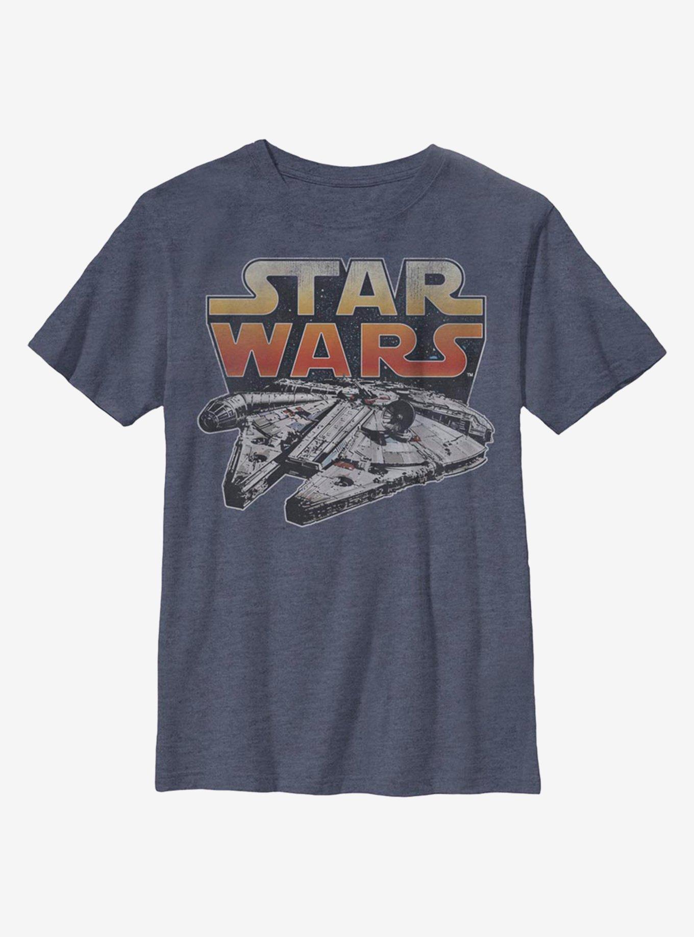 Star Wars The Falcon Youth T-Shirt, NAVY HTR, hi-res